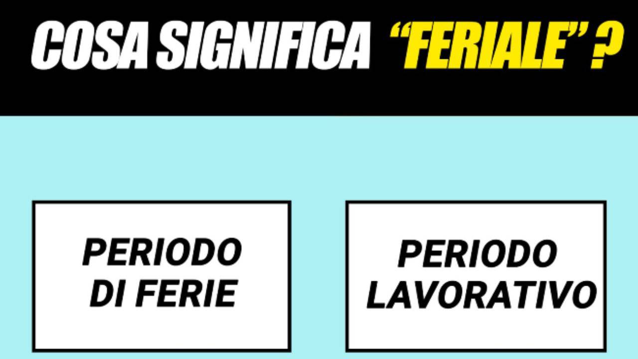 feriale cosa significa