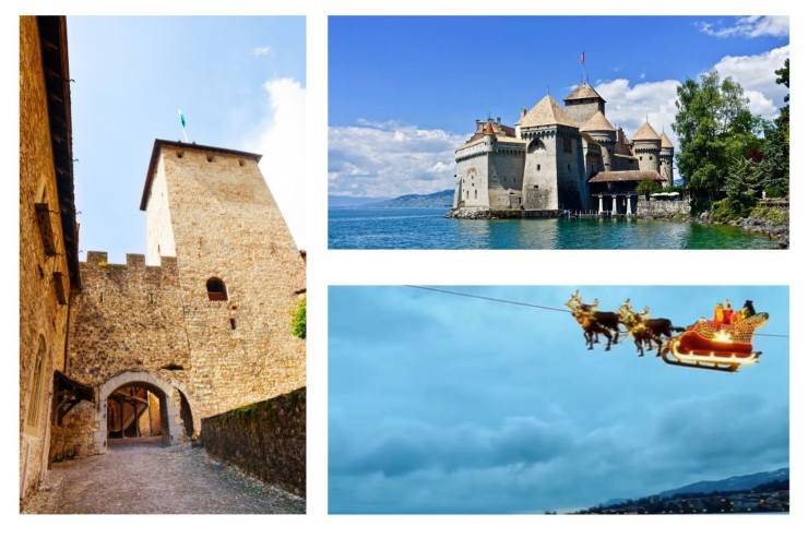 foto del Castello di Chillon della Sirenetta sul Lago di Ginevra